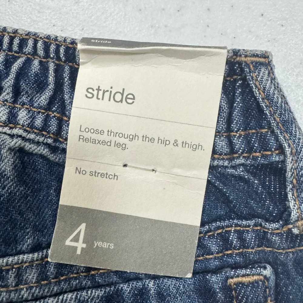 Baby GAP Stride Relaxed Wide Leg Jeans Medium Wash Blue 4 Years NWT
